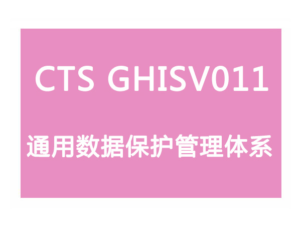 通用数据保护管理体系（GTS-GHISV011-2019）